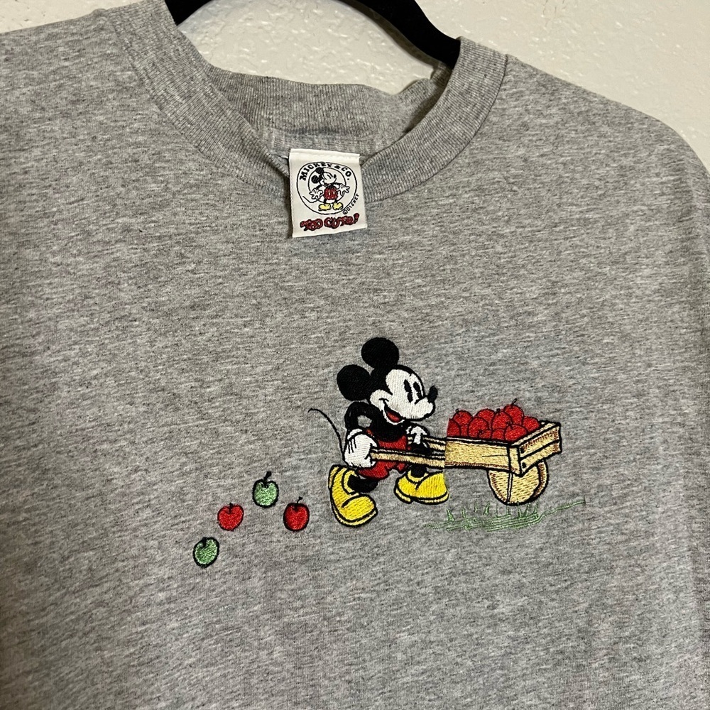 VINTAGE Disney Mickey Mouse Too Cute Mickey & Co Unisex XL Embroidered